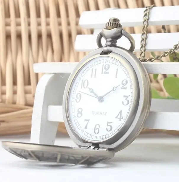 Супер герой Человек паук ретро карманные часы полые крутой дизайн с Fob ожерелье