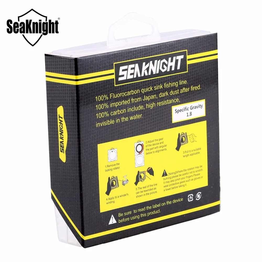 Новинка SeaKnight 1 шт. фторуглеродная 100 м линия 0,148-0,570 мм углеродное волокно 1,8 мононити нейлоновая проволока Лидер Линия 3-50LB карповая Снасть