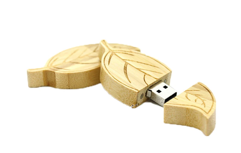Флеш накопитель usb Leaf с деревянной ручкой 64 ГБ карта памяти дерева 8 u диск 16 32 4