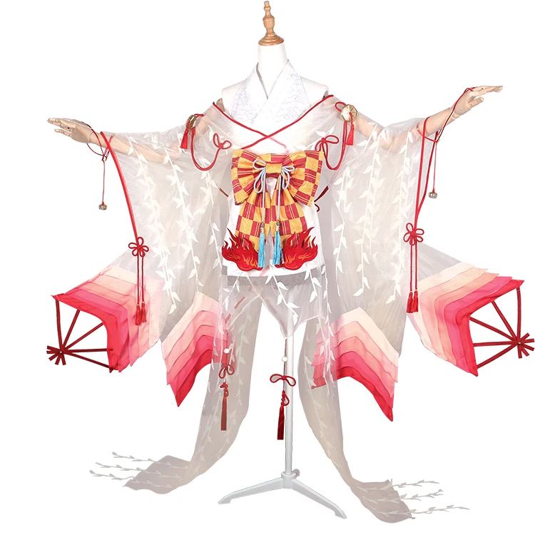 

Anime! Onmyoji Shiranui Ali Kimono Gorgeous Sexy Lovely Dress Uniform Cosplay Cosutme Halloween Suit Any Size NEW Free Shipping