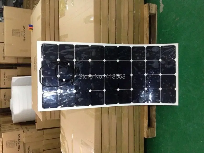 Полугибкая солнечная панель 140 Вт моно кристаллическая Гибкая батарея с 23%