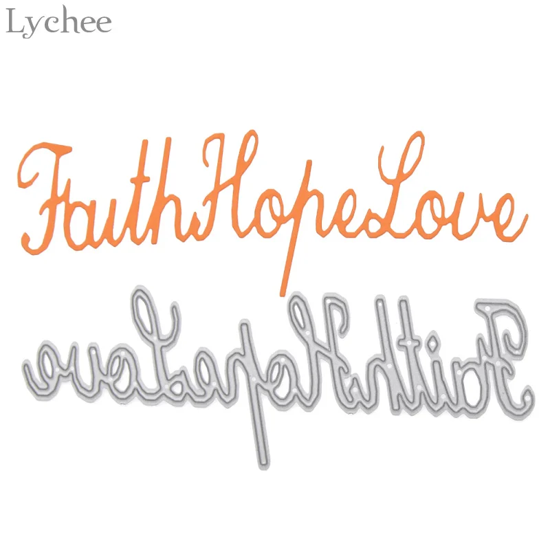 Lychee Вера Надежда Любовь металлические трафареты для пресс формы &quotсделай сам&quot