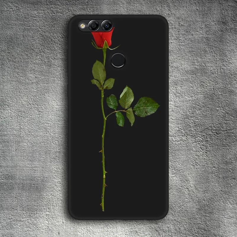 02 Чехол для телефона huawei Honor 6X 7C 7X 8C 8X TPU Fundas Para Coque для Honor 7A Pro 9 Lite черный матовый чехол - Цвет: 02