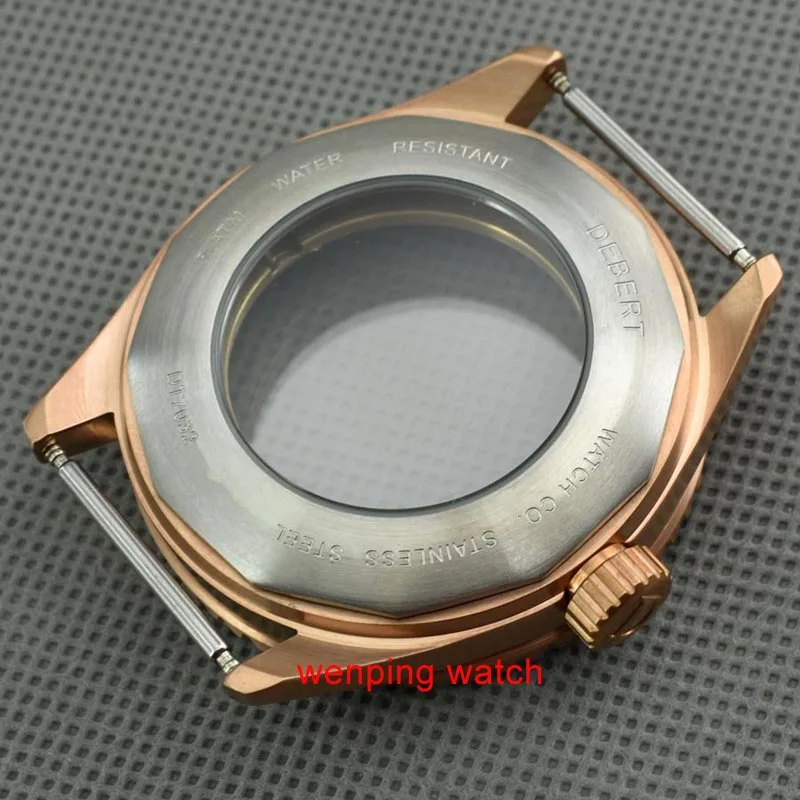 P483 43 мм ободок сапфировое стекло Корпус часов Fit Miyota 8205/8215 mingzhu DG2813 dg3804 | Наручные