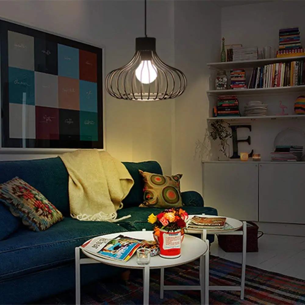 Home-Neat 2 упаковки промышленный Ретро подвесной светильник металлическая клетка