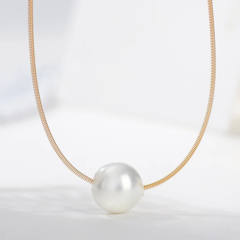 Neoglory любовь розовое золото цвет ожерелья с искусственным жемчугом модные