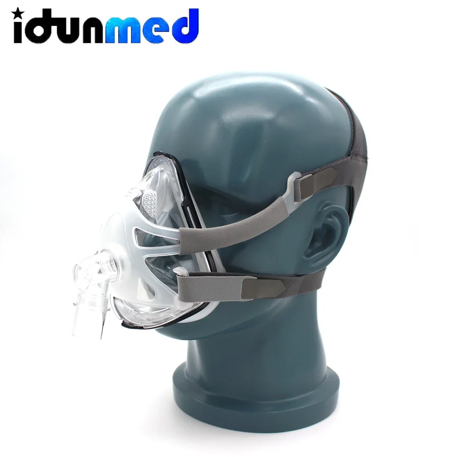 BMC CPAP полная маска для лица без лба с регулируемым головным убором принадлежности для апноэ сна анти храп дыхательные аксессуары