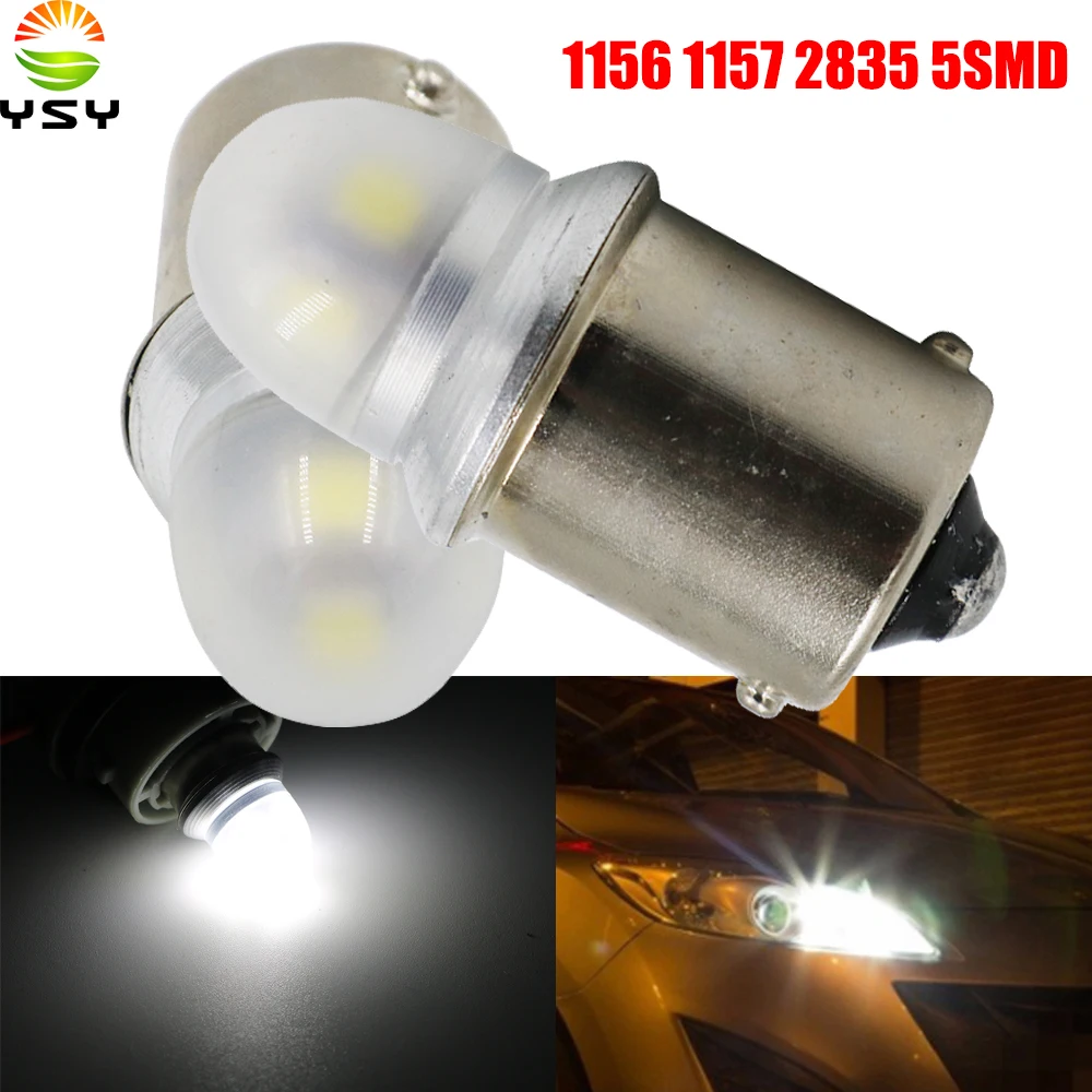 YSY 300 шт. p21w светодиодные автомобильные лампы P21/5 Вт 1156 ba15s 1157 bay15d S25 Белый DRL задний