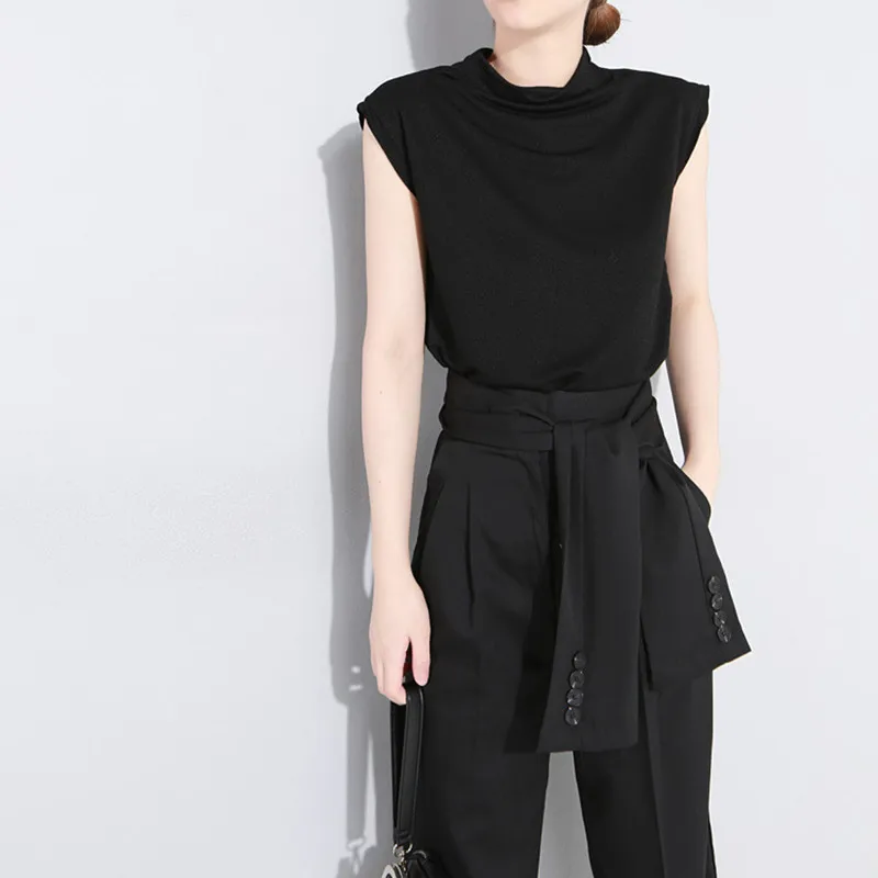 Johnture Ankle-length Solid Color 2022 New High Waist Button Pencil Pants Summer Pockets Flat Fashion Loose Women | Женская одежда