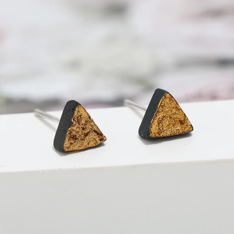 Винтажные серьги керамическая серьга гвоздик лучший подарок для женщин девочки