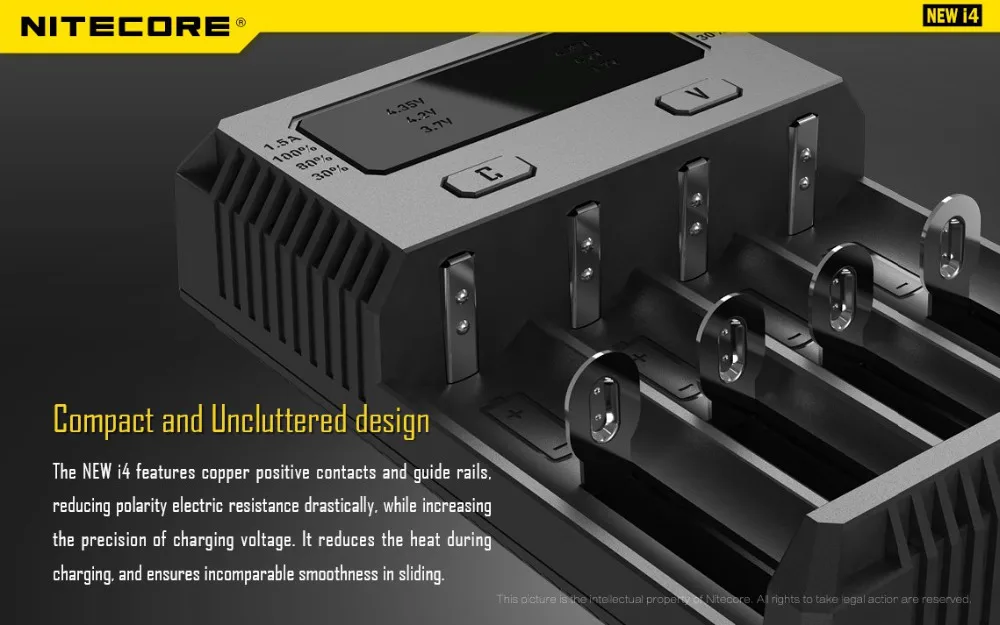 Nitecore D4 D2 I4 I2 зарядное устройство ЖК-дисплей интеллектуальная литий-ионная Зарядка 18650 14500 26650 16340 AA AAA батареи