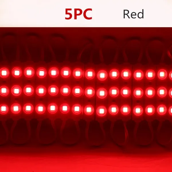 red 5pcs Супер яркий SMD 5054 светодиодный модуль Рекламный дизайн высокое качество светодиодный модуль освещение 3 светодиодный DC12V 1 шт. 5 шт. 10 шт - Цвет: red 5pcs
