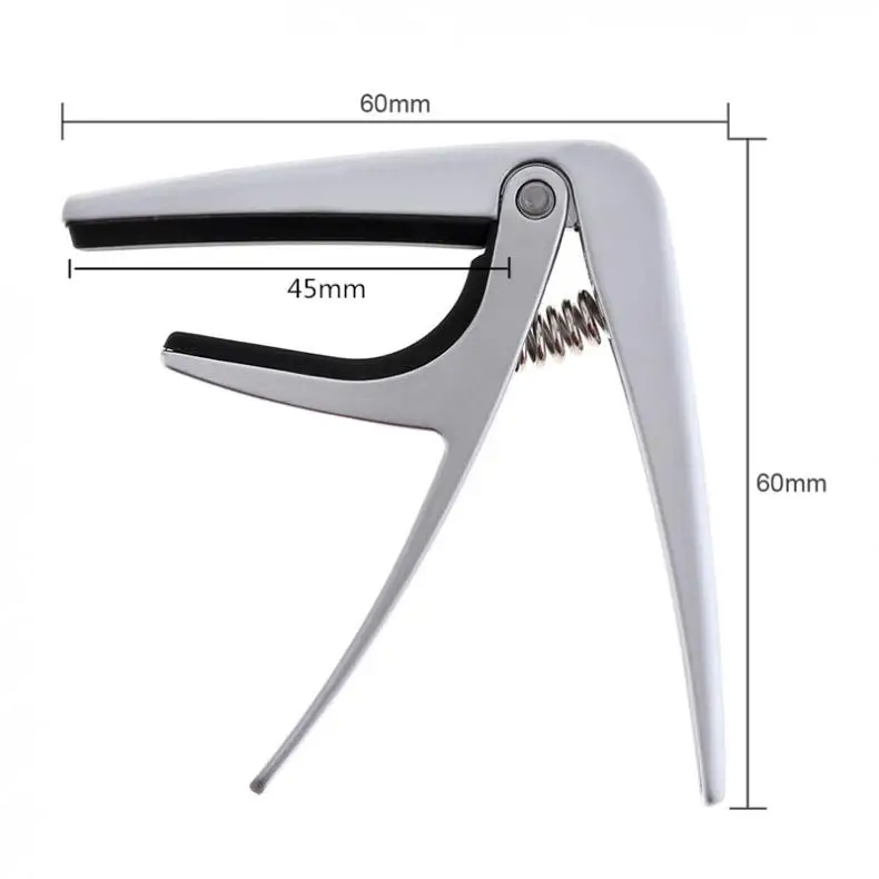 

Zinc Alloy Silver Ukulele Ukelele Capo with Perfect Silicon Cushion