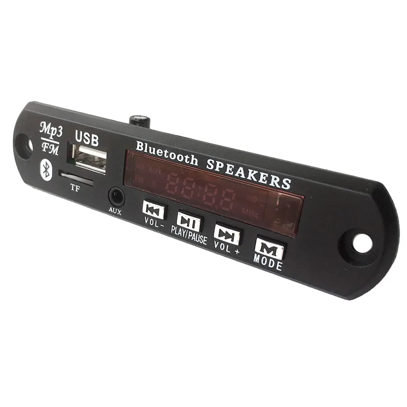 12 В MP3 беспроводной Bluetooth 5,0 WMA декодер плата аудио модуль USB TF радио FM AUX для MP3 плеера автомобильный комплект USB 3,5 аудио приемник