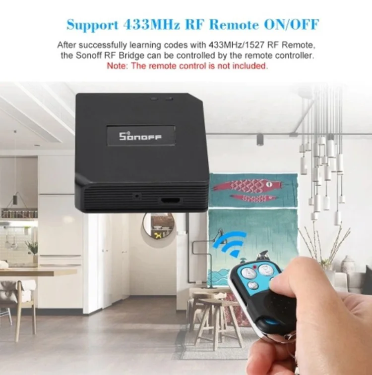 Sonoff RF мост Wifi RF433 беспроводной пульт дистанционного управления Ewelink приложение умный дом автоматизация Modues работает с Alexa Google Home