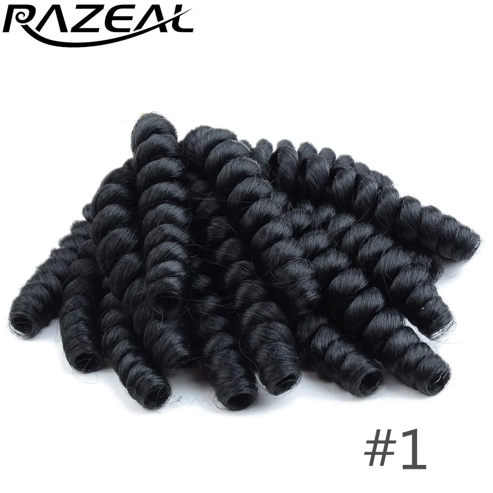 

6Piece 20Roots/Pack Crochet Hair Extension Curly Braiding Hair Kenzie Curl Crochet Braids RAZEAL 14inch