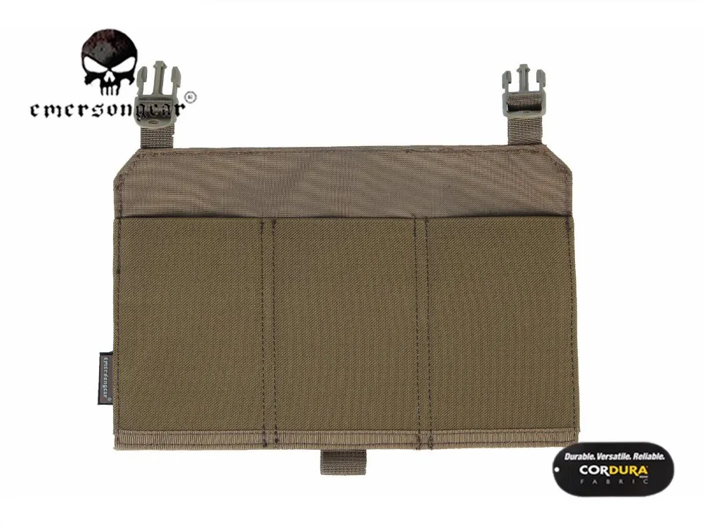 Сумка-журнал Emerson M4 Triple для жилета 4019/4020 Боевая Сумка Molle Койот коричневая EM6407 |
