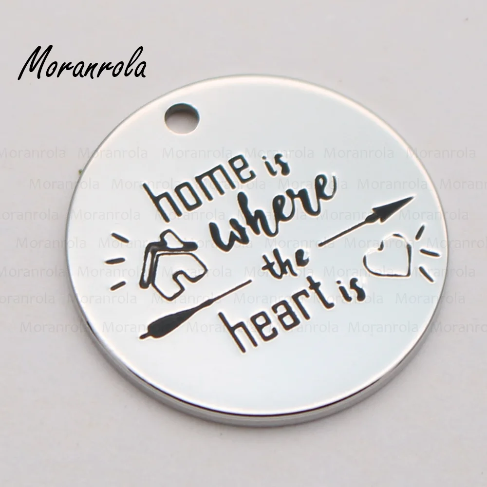 new arrive &quotHome is Where the Heart Is&quot necklace keychain charm Birthday Gift for her Graduation Hand Stamped jewelry | Украшения и