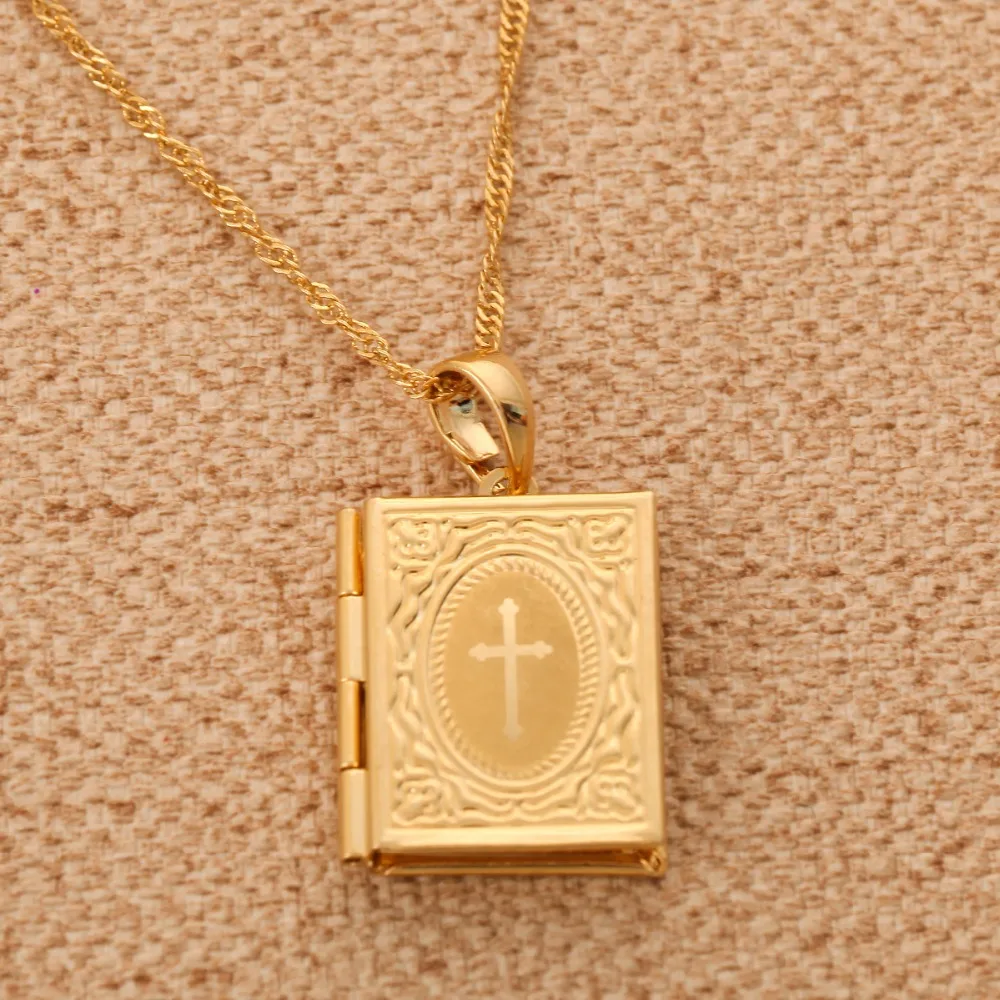 Новое поступление латунные ожерелья золотого цвета с изображением Креста Иисуса