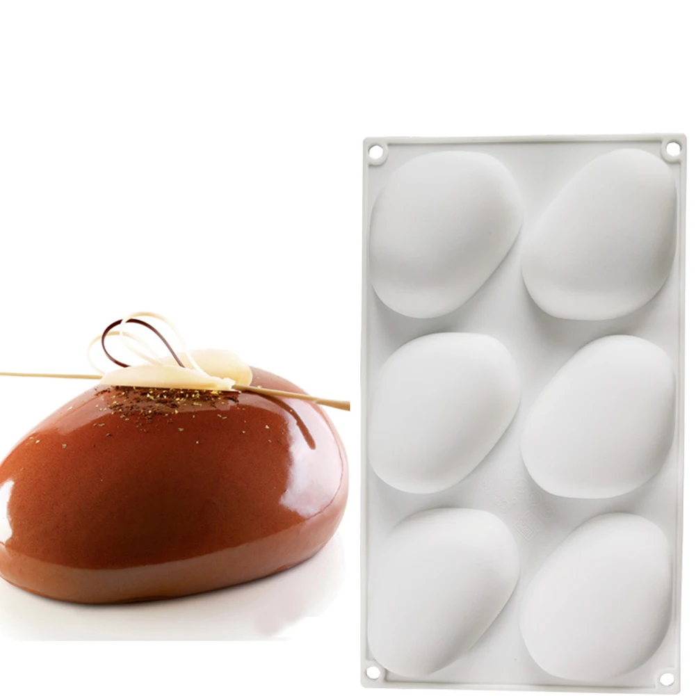 1 Pack Nonstick Silicone Cake Mold 6 Stone Shape Holes Fondant Mousse Making For Home Baking | Дом и сад