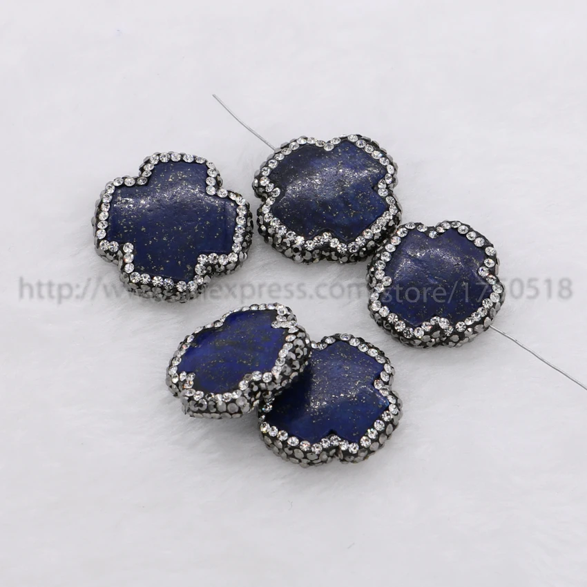 Оптовая продажа натуральный Лазурит крест камень подвеска бисер внутреннее