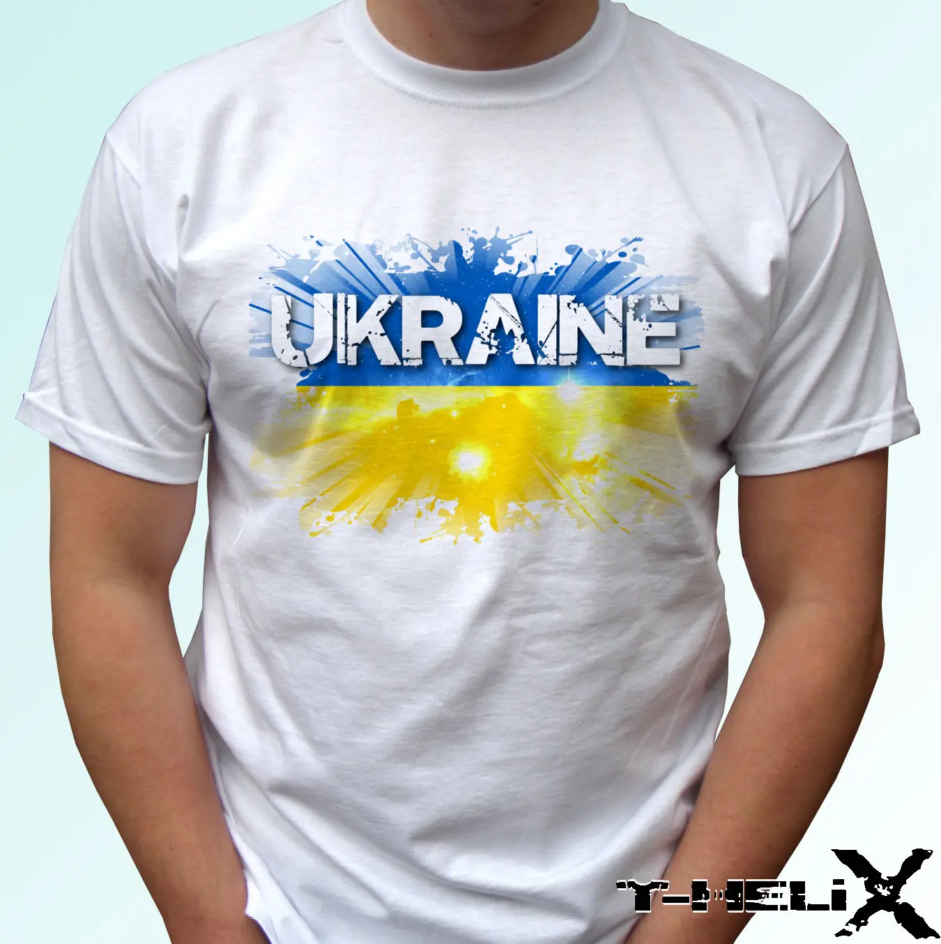Белая футболка с флагом Украины топ дизайнерская для мужчин и женщин детские