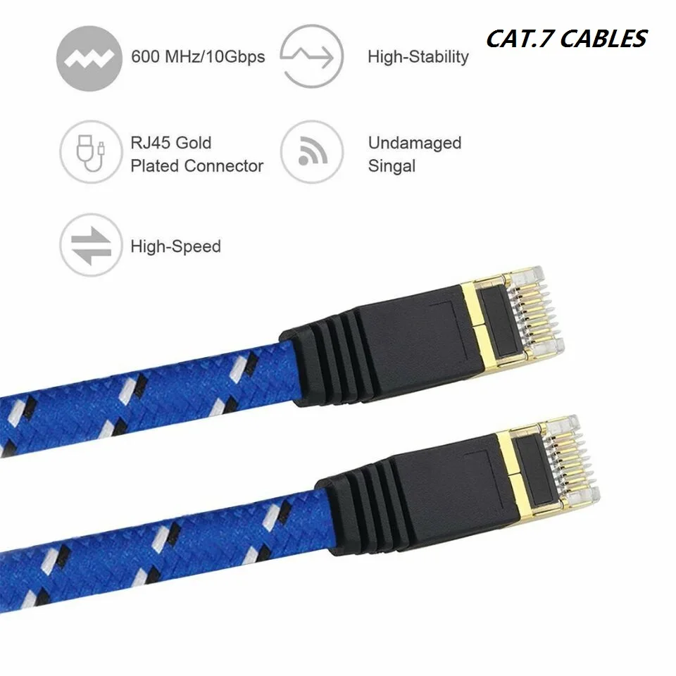 Новинка 0 5 м 1 мм2 3 10 cat7 кабель RJ45 соединительный плоский Ethernet сетевой для
