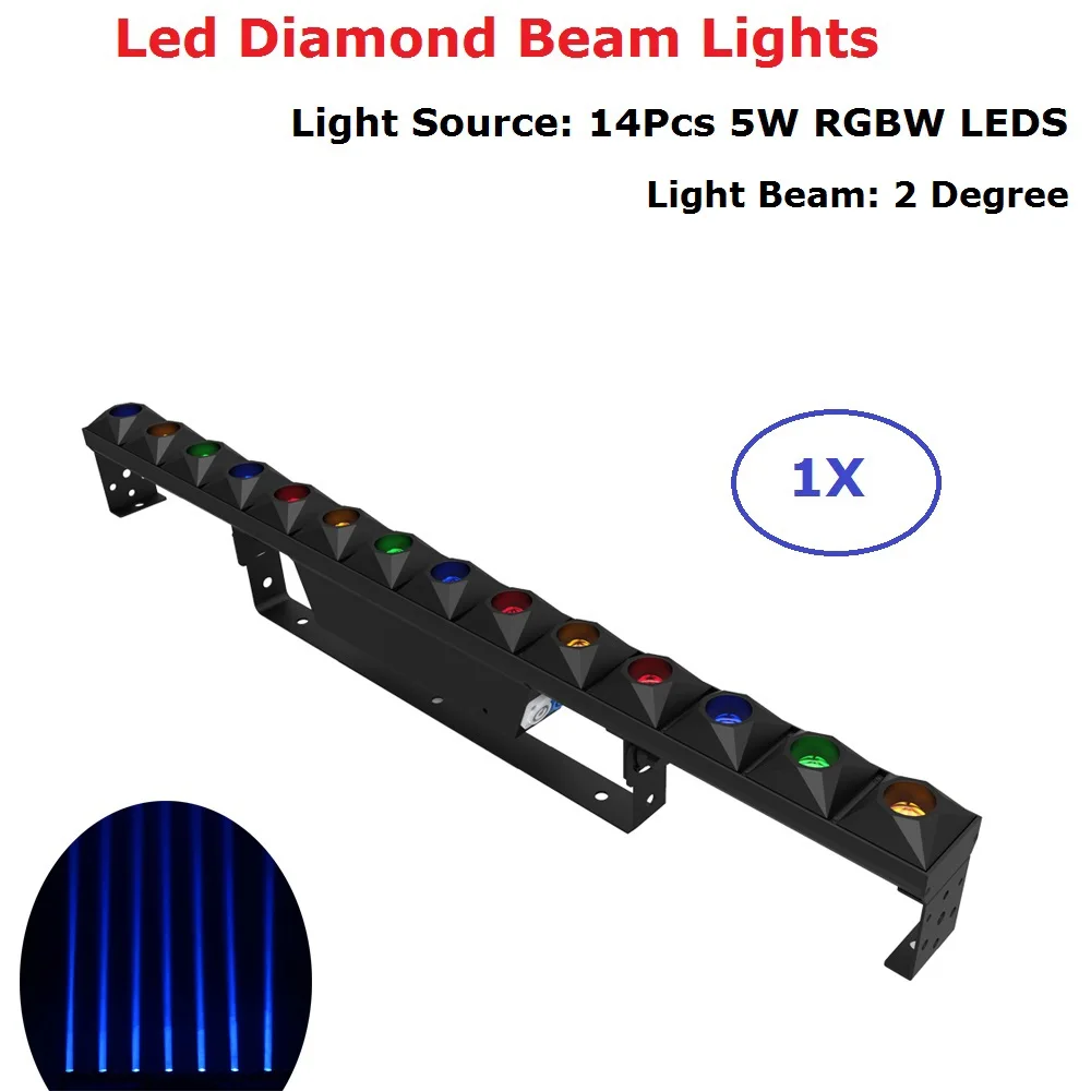 1Pcs Free Shipping 14X5W RGBW Led Diamond Beam Lights DMX512 Washer Indoor LED Flood Dj Bar Party Show Stage | Лампы и освещение