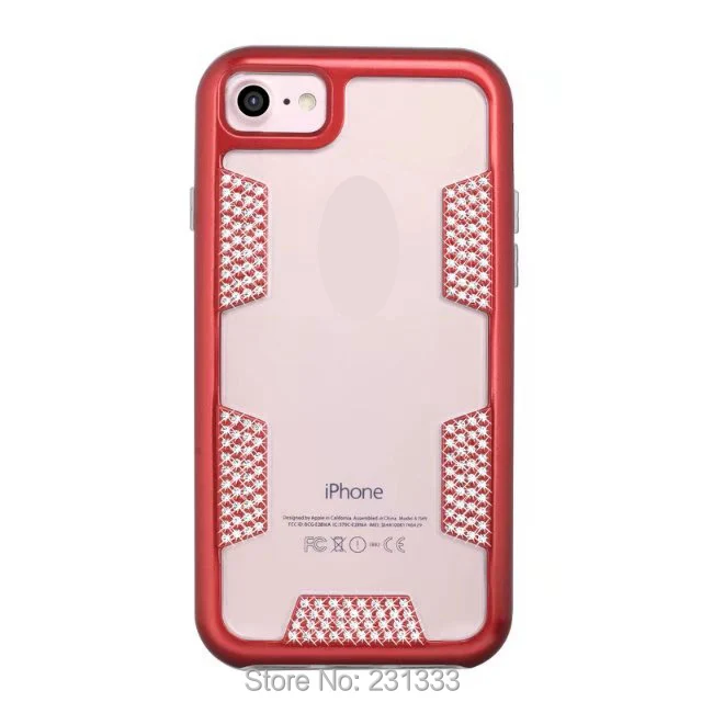 Алмазный Блестящий Гибридный Жесткий ПК ТПУ гелевый Чехол для Iphone 7 Plus I7 7PLUS 6 6S I6
