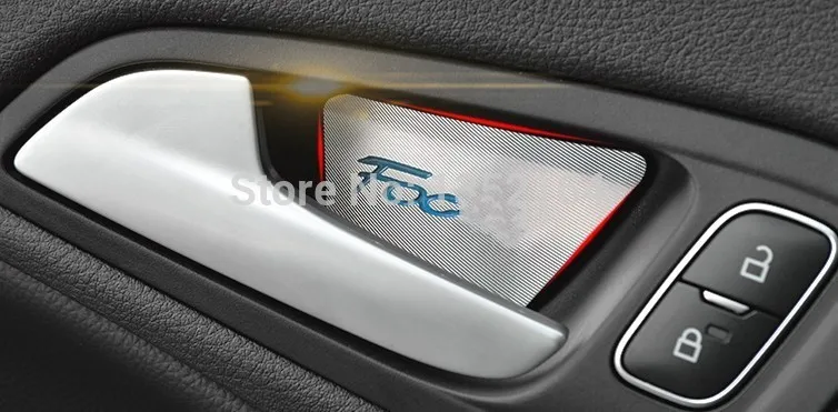 Авто Дверь внутренняя чаша наклейка Интерьер Литье для ford focus, алюминиевый сплав. 4 шт./партия, автомобиль Стайлинг