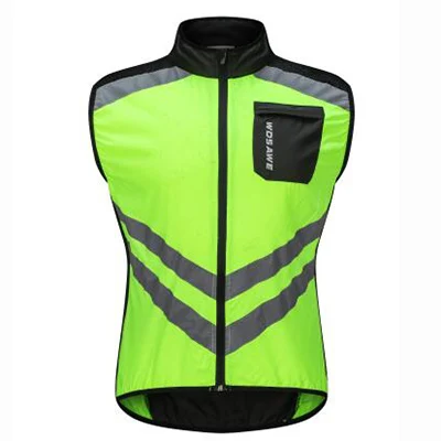Green vest WOSAWE мотоциклетная куртка ковбойская мотоциклетная куртка ветровки водоотталкивающие светоотражающие мужские защитные мотокросса одежда для горного велосипеда - Цвет: Green vest