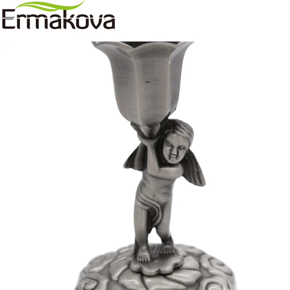ERMAKOVA 2 шт./пара 10 5 см (4 1 &quot) Металл 3D тиснение Ретро Ангел подсвечник Свеча