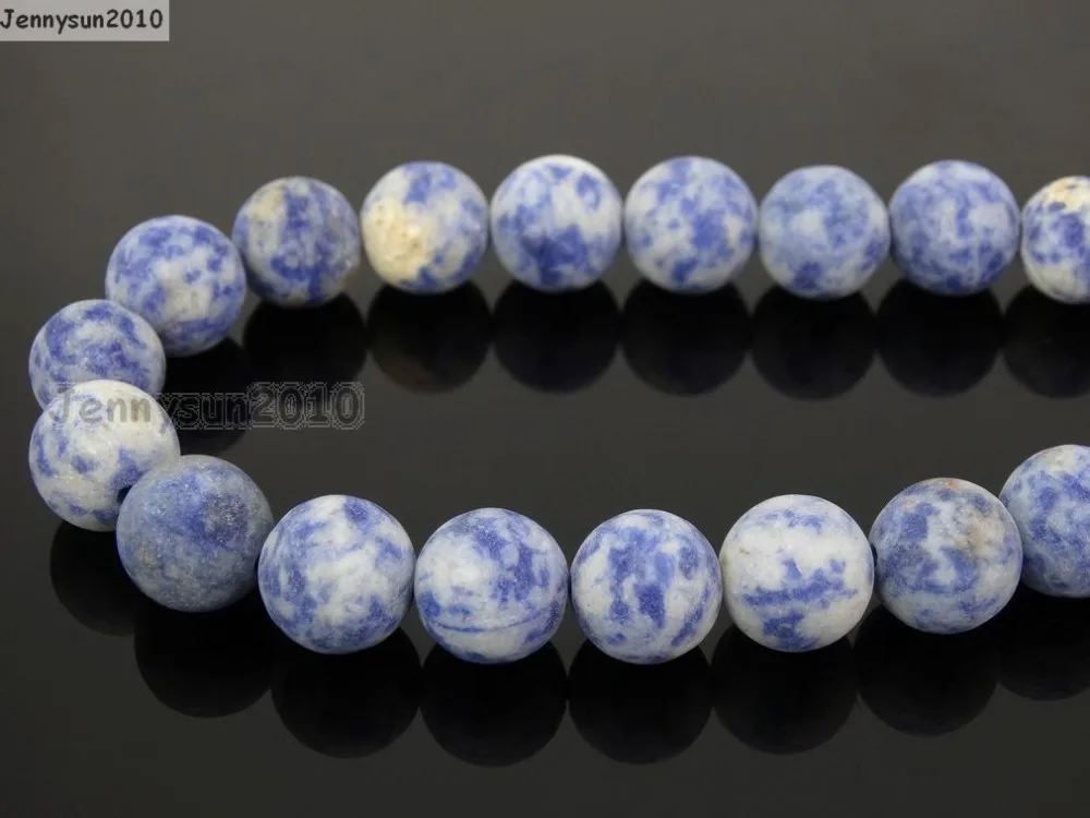 

Натуральные матовые голубые пятна 4 мм матовые Камни Круглые шарики свободные бусины 15 ''5 нитей/упаковка