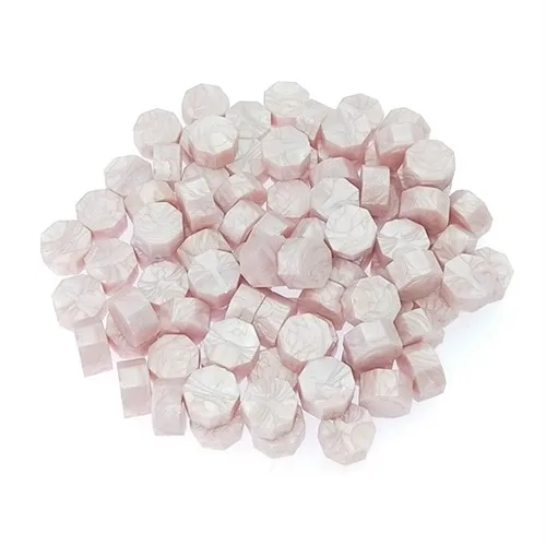 pale pinkish purple 100 шт/партия Ретро восьмиугольная штамповка запечатывания восковых бусин сургучные штампы для конвертов документов свадебные приглашения декоративные поставки - Цвет: pale pinkish purple