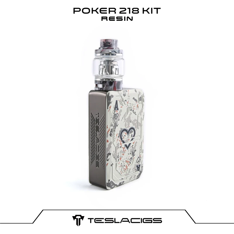 Оригинальный Tesla Poker 218 комплект Vape и Вт Teslacigs TC коробка мод 2 мл/6 мл Смола танк