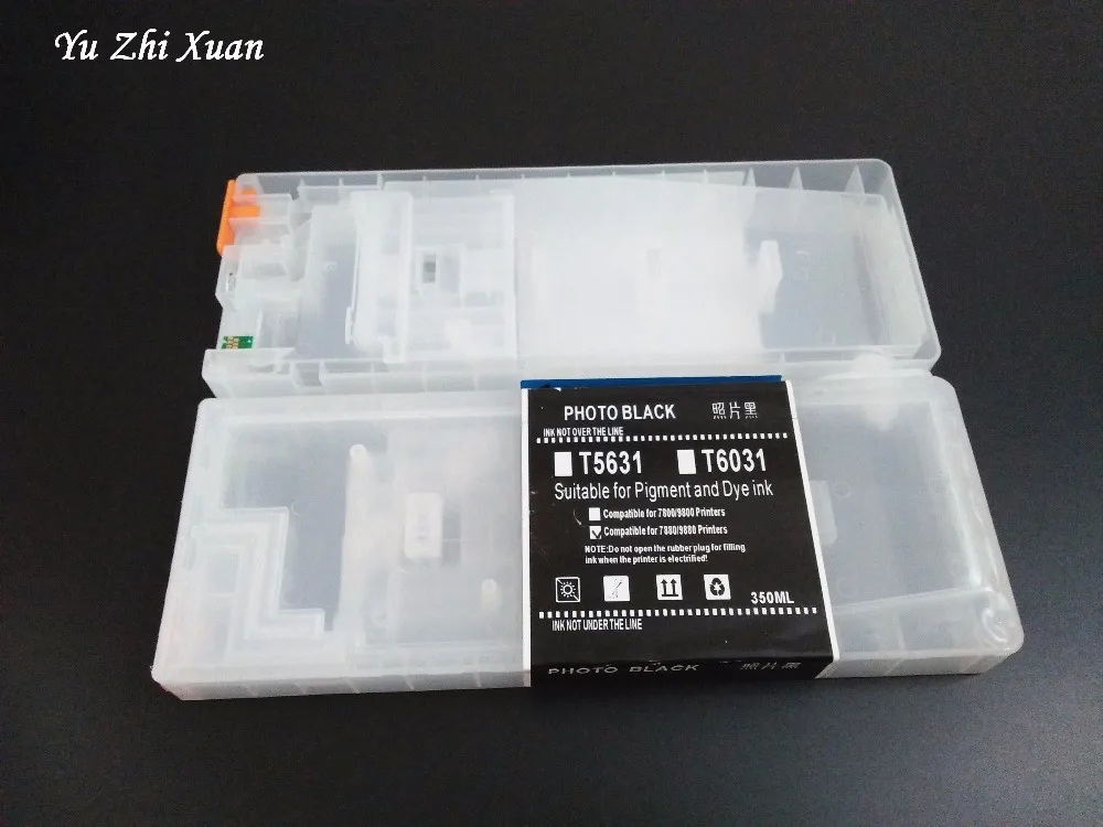 Yu Zhi Xuan! 350 мл чернильный бак с чипом для Epson 7700 9700 7710 9710 7890 9890 7908 9908 7900 9900 7910 картридж