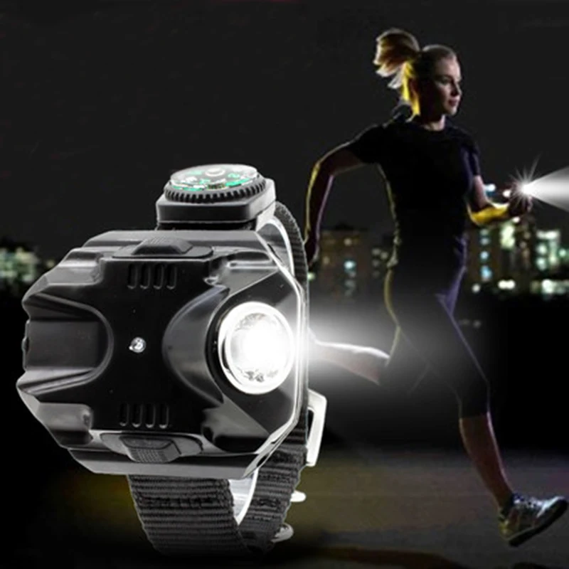 Супер яркий светодиодный фонарик для часов фонарь компас Мужская модная уличная
