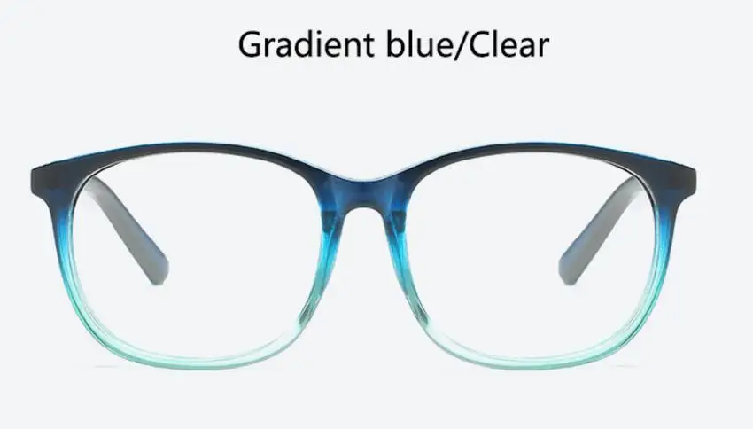gradient blue clear Большие черные очки, модная оптическая оправа для очков, прозрачные линзы, очки в винтажном стиле, оправа для очков, фирменный дизайн - Цвет оправы: gradient blue clear