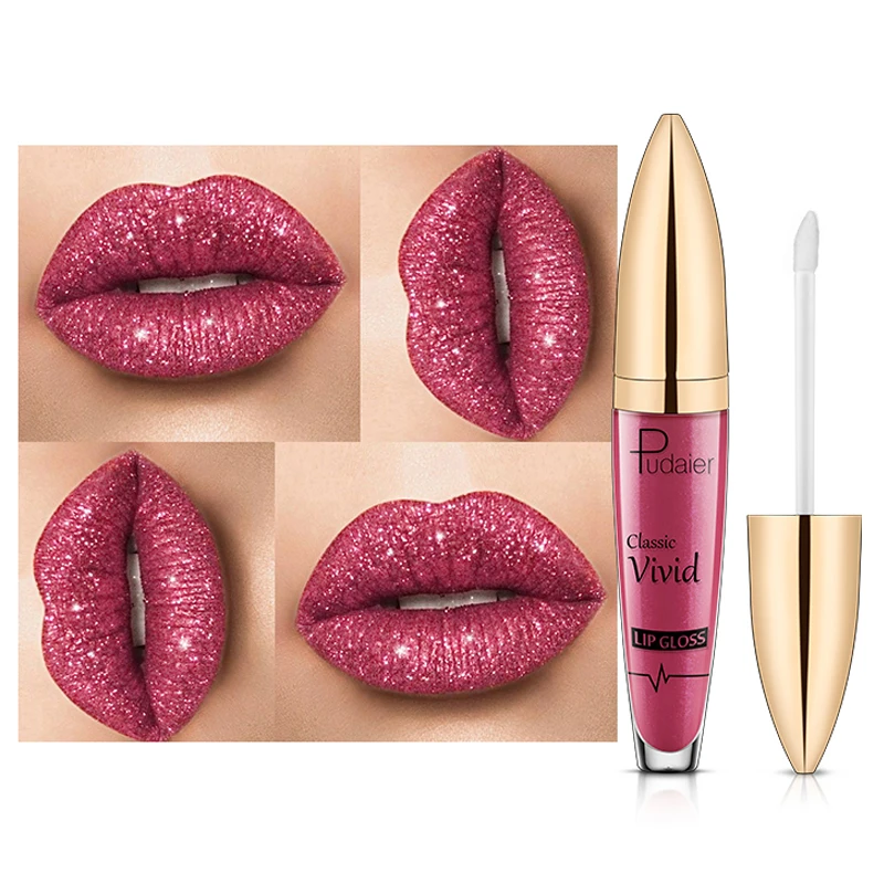 Glitter Lip Gloss Shimmer Lips Makeup Waterproof Lasting Tint Nightclub Sexy Metal Plumper Tattoo Liquid Lipstick Cosmetic | Красота и