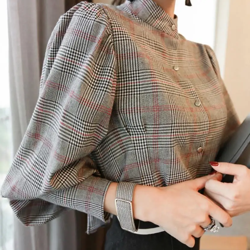 Рубашка женская повседневная с бантом|lantern sleeve blouse|women shirts blousesshirt blouse |