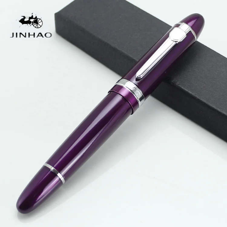 Перьевая ручка JINHAO фиолетовая черная синяя шампань золотистая зеленая красная