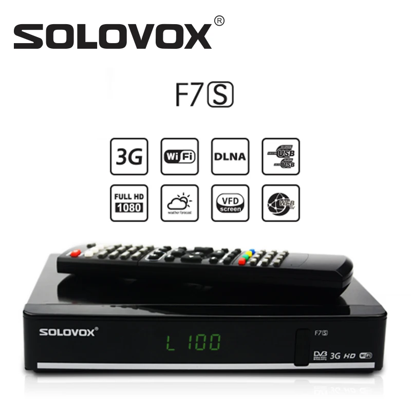 SOLOVOX F7S ТВ коробка спутниковый приемник Поддержка USB домашний кинотеатр поддержка