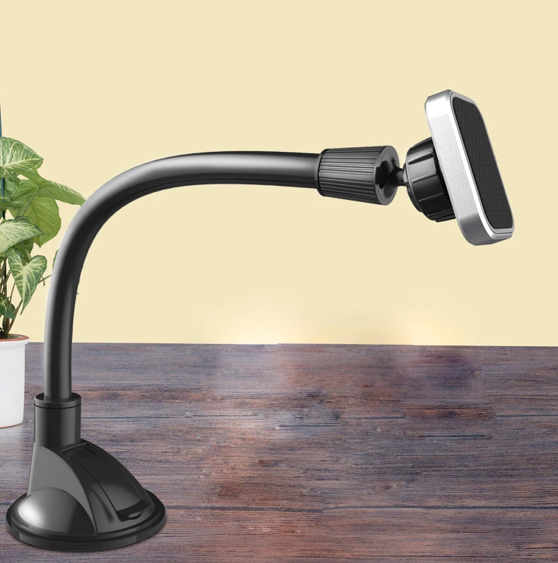 XMXCZKJ Long Arm Mobile Phone Magnetic Car Windshield Dashboard Mount Holder Desk Sucker Cup Cell Phone Stand For iPhone Xiaomi