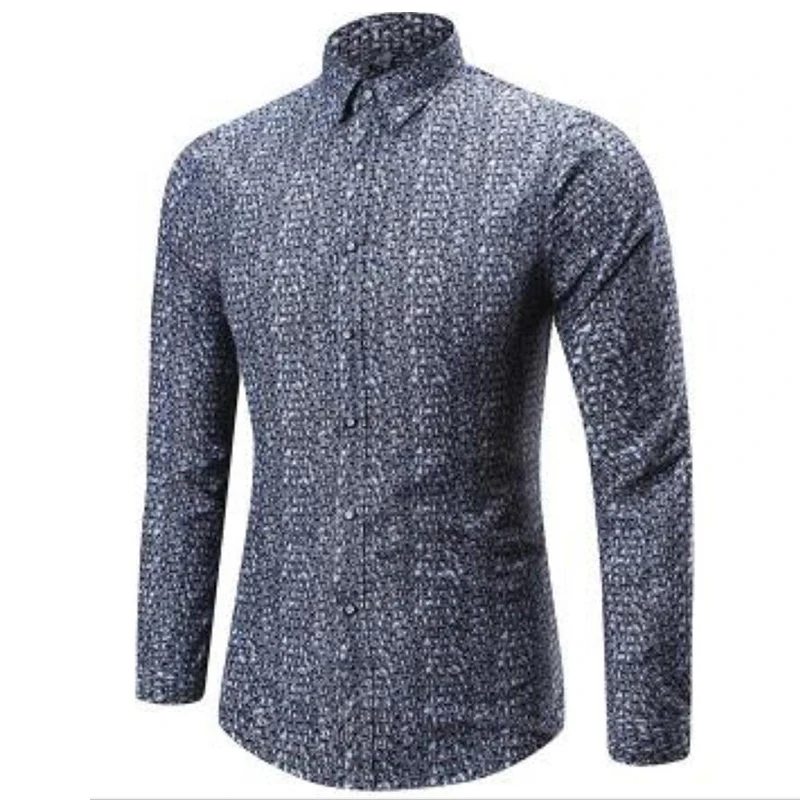 Мужская рубашка с длинным рукавом Camisa Masculina 16 видов цветов приталенная из хлопка