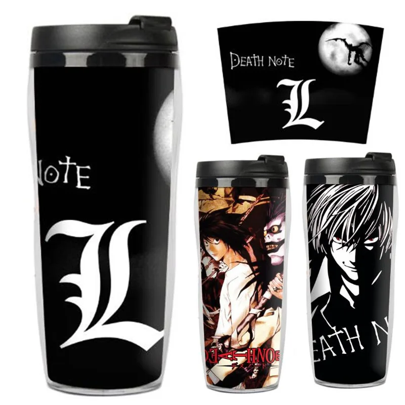 Черная кружка с аниме Death Note чашка для кофе пластиковая бутылка воды мальчиков и