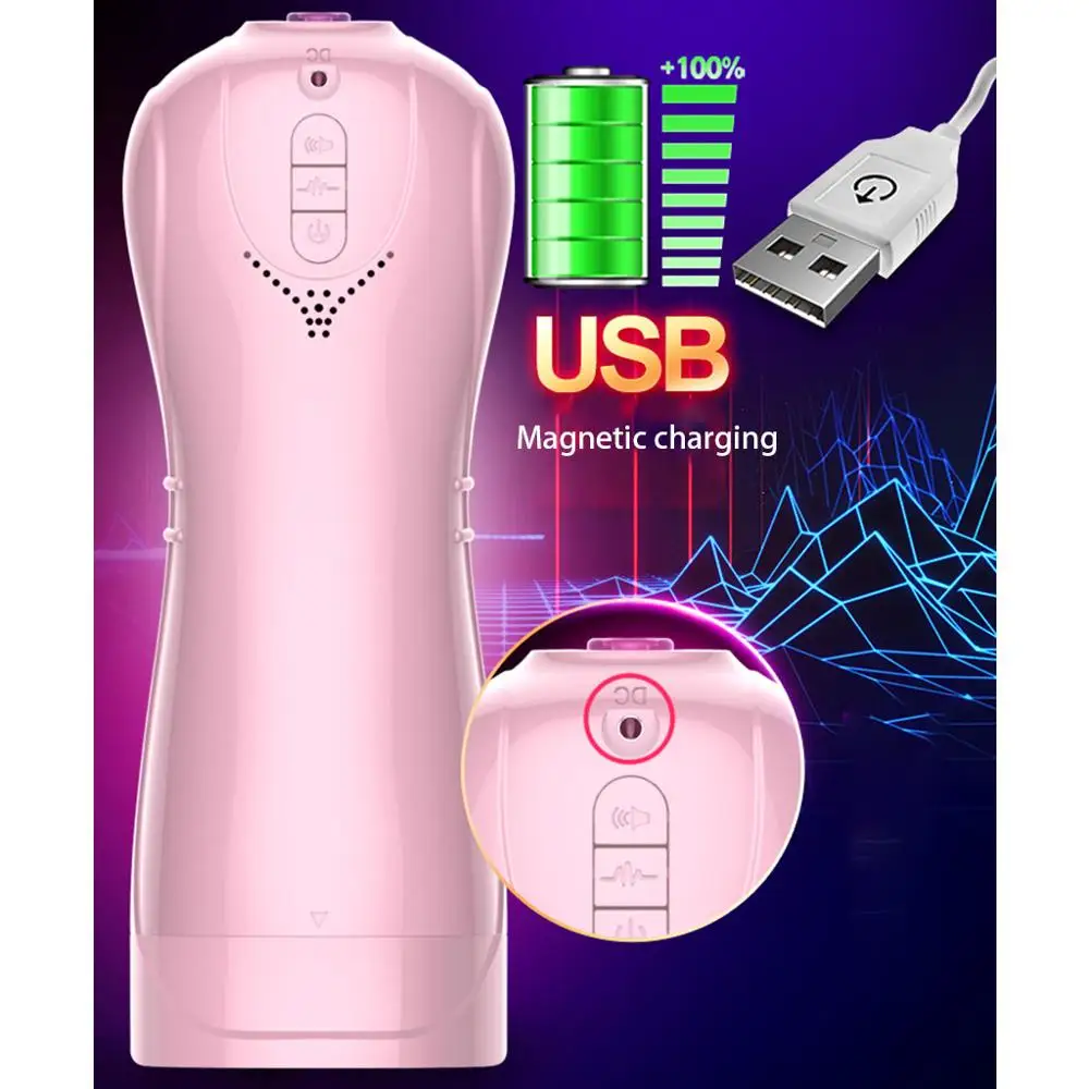 7 Частотный мужской мастурбатор чашка Интеллектуальный Голос USB перезаряжаемая