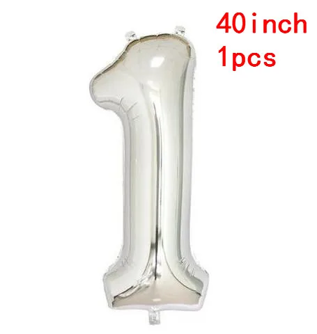 40inch PAPYBAL/воздушные шары на 1-й день рождения, синие, розовые фольгированные шары для маленьких мальчиков и девочек, украшение на первый день рождения, на один год, на день рождения, детский праздничный Декор - Цвет: 40inch