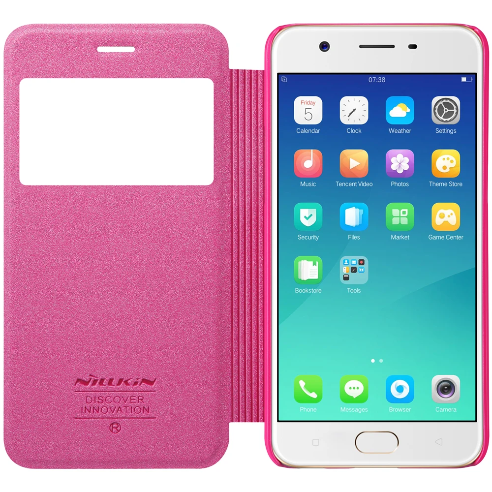 Original NILLKIN NEW PU Leather Sparkle Case For OPPO A39 Inner Magntism Sleep Function Fundas Carcasa Housing Cover |