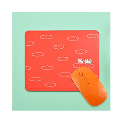 Orange Беспроводной игровой коврик для мыши, комбо, ультра тонкий USB 2,4G приемник, мышь, элегантный милый коврик для мыши, комбо для работы, игровой подарок - Цвет: Orange