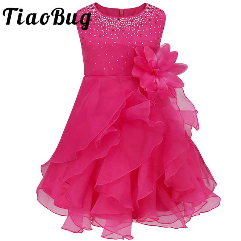 Платье с цветочным узором для девочек 8 видов цветов бальное платье выпускного